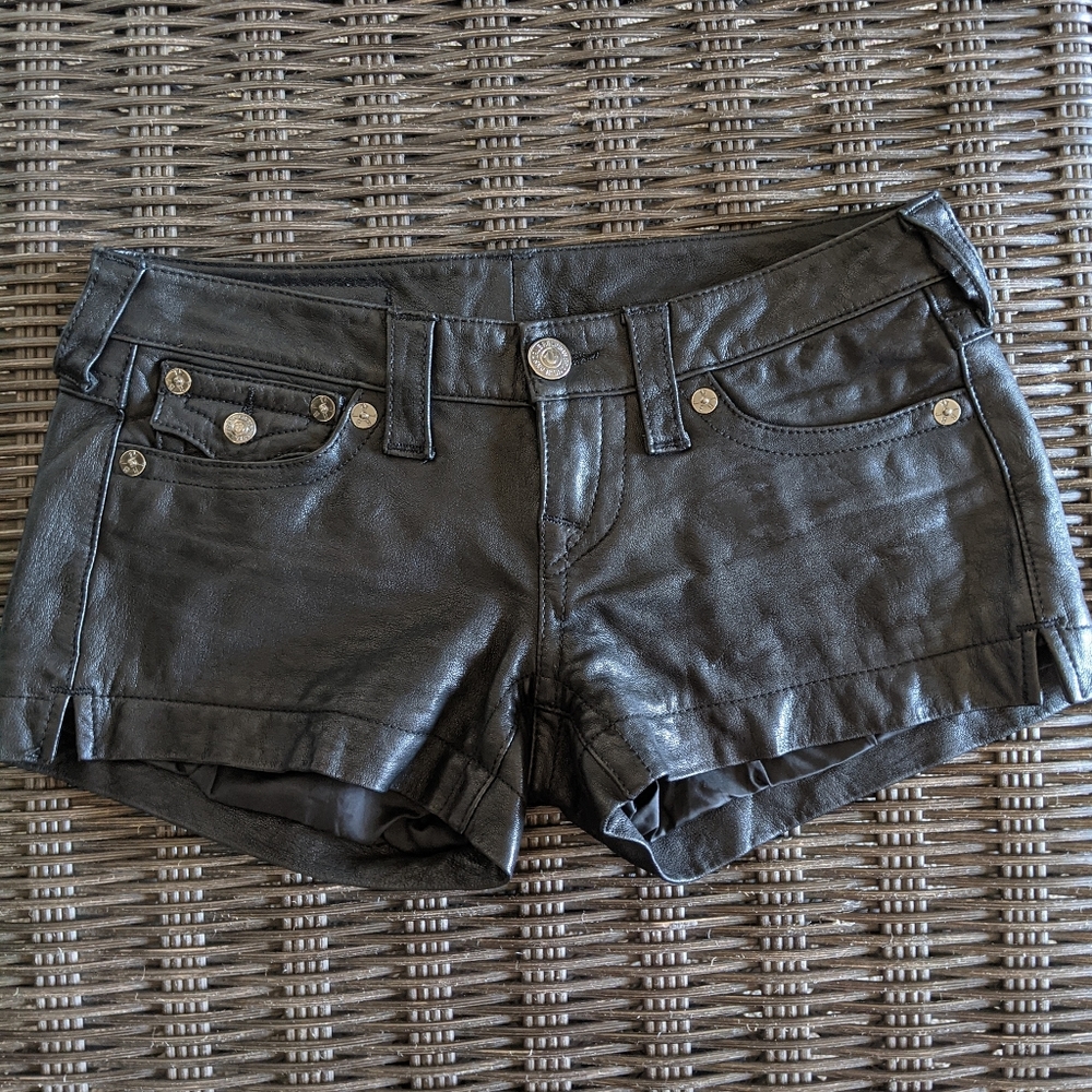 🔥 True Religion Leather Shorts